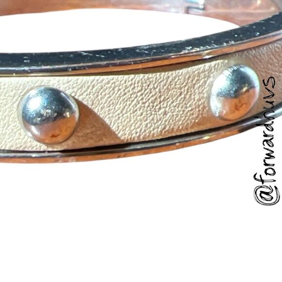 Bundle Sale 3 for $15 | Tan Vegan Leather & Silver Tone Magnetic Bracelet - Picture 4 of 7